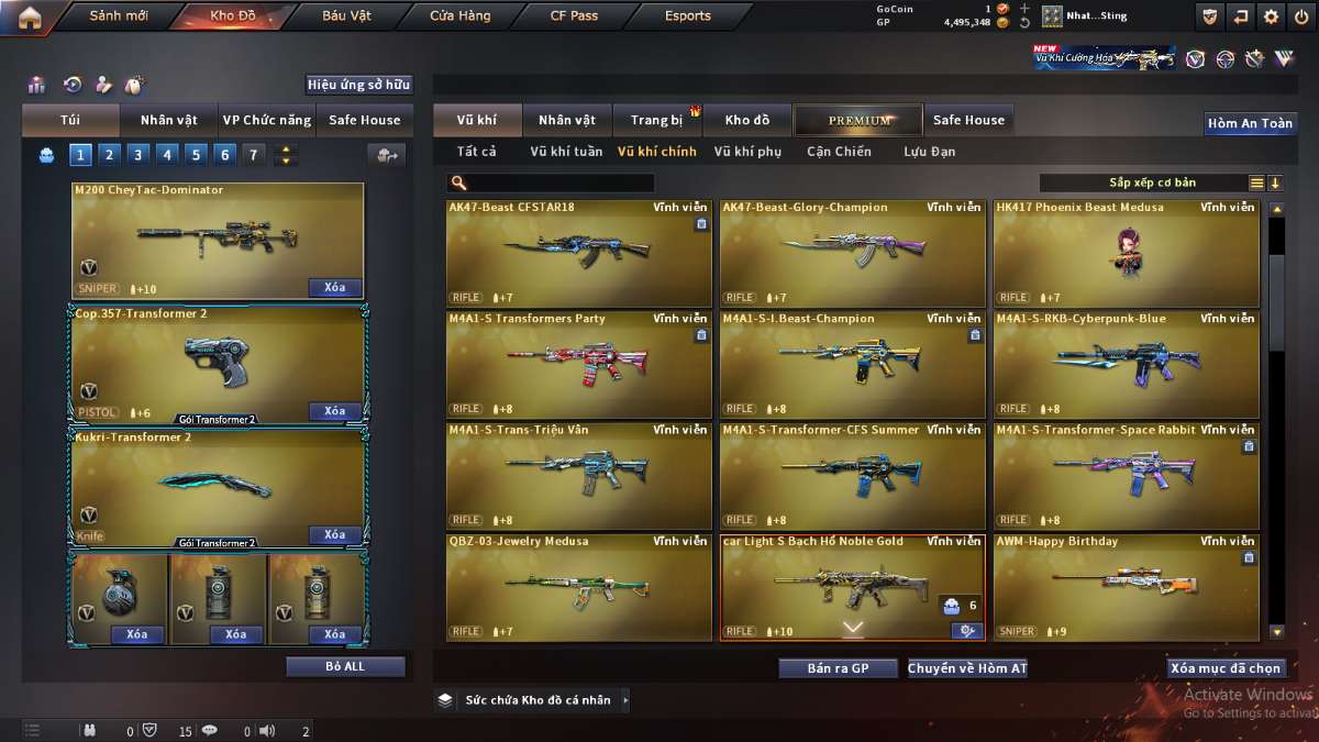 shop acc cf uy tin gia re